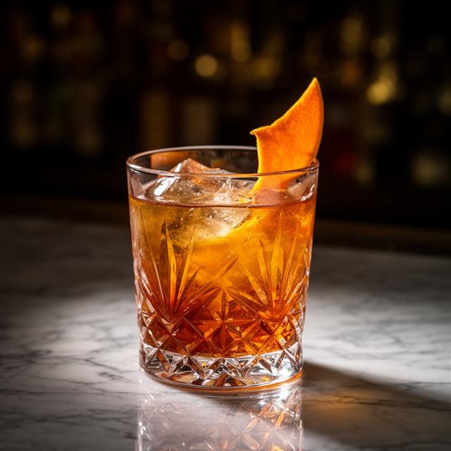 AI photo of an amber cocktail