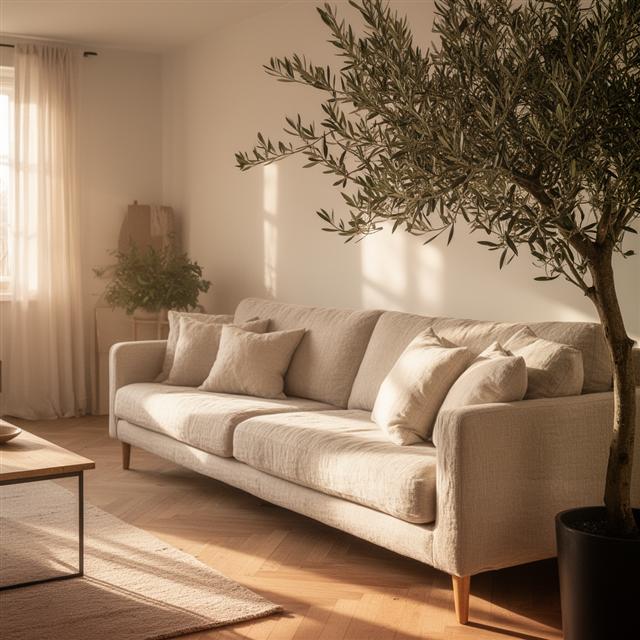 AI interior photo of a living room